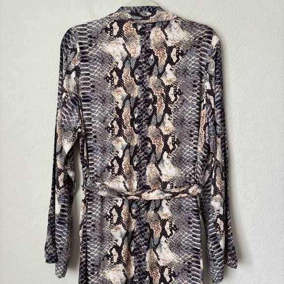 Angie Boho Reptile Print Longline Cardigan Jacket Duster - Picture 11 of 13